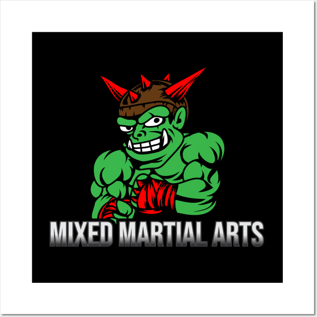 ORC OGRE MMA FIGHTER DESIGN Wall Art by Excela Studio